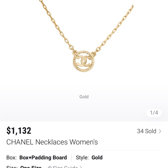 Chanel Crystal Metal CC Round Pendant necklace - Picture 14 of 15